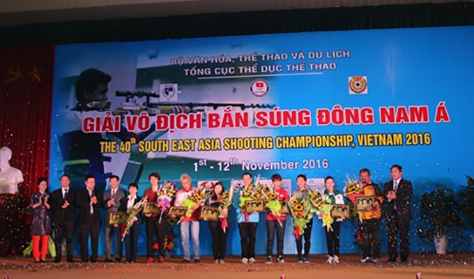Ouverture des Championnats de tir d'Asie du Sud-Est 2016 à Ha Noi