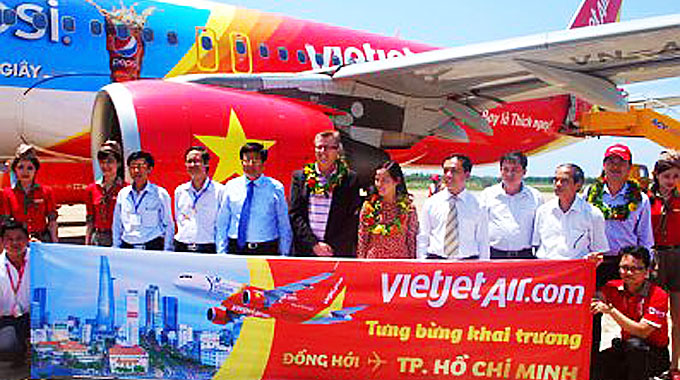 VietJet mở đường bay từ TP Hồ Chí Minh đến TP Đồng Hới