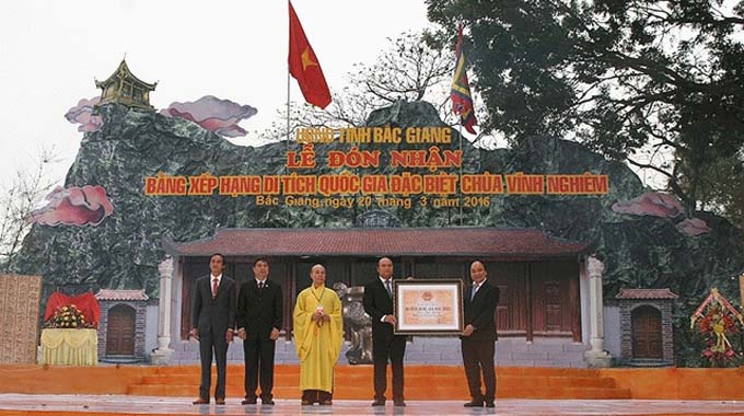 La pagode Vinh Nghiêm classée patrimoine national spécial