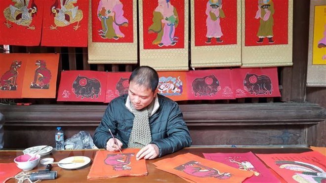 Exposition de six mouvements de peintures folkloriques du Viet Nam