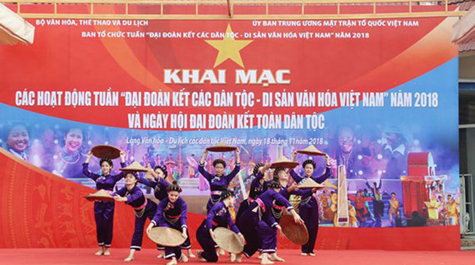 Khai mạc Tuần lễ Đại đoàn kết các dân tộc - Di sản văn hóa Việt Nam 2018