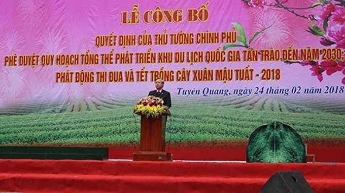 Publication du plan d’aménagement de la zone touristique nationale Tân Trào-Tuyên Quang
