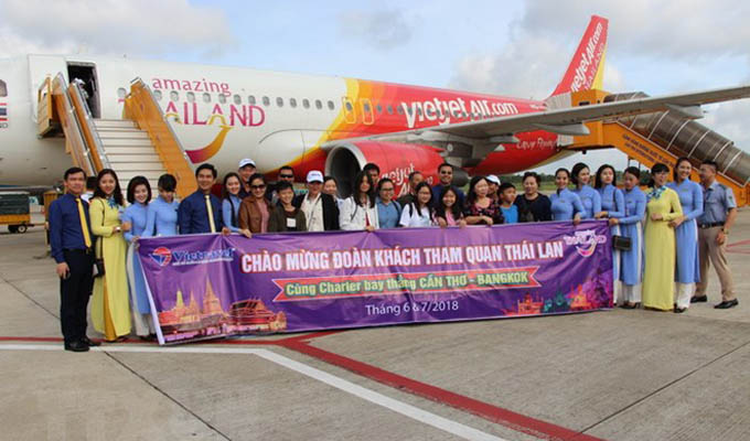Đường bay thẳng Cần Thơ - Bangkok phục vụ du khách Đồng bằng sông Cửu Long