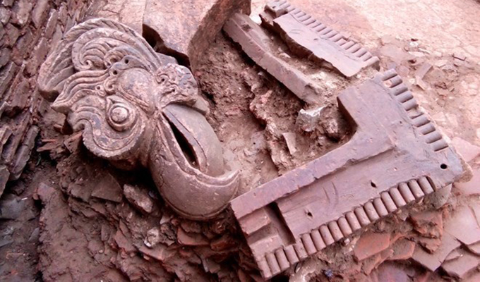 Un four de matériaux de construction de la dynastie des Tran découvert à Yen Bai